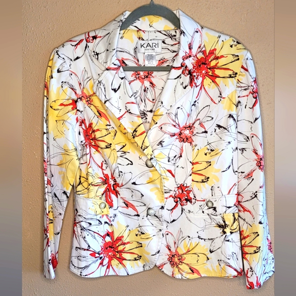 Vintage KARI blazer with Shoulder Pads